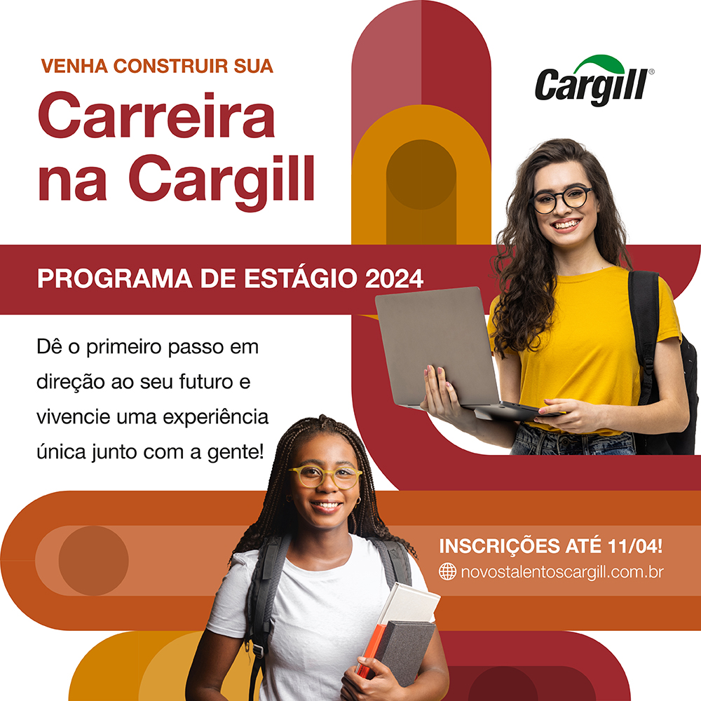 Cargill abre 253 vagas de estágio