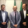Paulo Leal (pres Feplana), deputado Benes Leocádio (relator do PL) e Alexandre Andrade Lima (vice-pres Feplana)