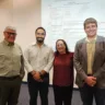 Com Hardev Sandhu, da Universidade da Florida e vice-presidente da ASSCT-FD; Rosa Muchovej, cientista de solos da U.S.Sugar; e Michael Michuda, da  Sugar Cane Growers Coop e presidente da ASSCT-FD; no 55o Encontro Anual da ASSCT - Divisão Flórida