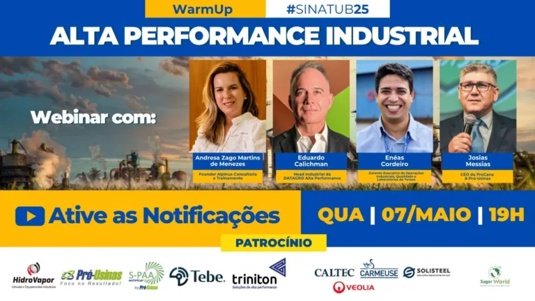 Webinar WarmUp SINATUB25 antecipa debates sobre Alta Performance Industrial