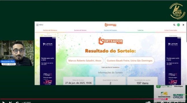 Marcos Roberto e Gustavo Baueb, foram os dois últimos participantes da pesquisa a serem sorteados