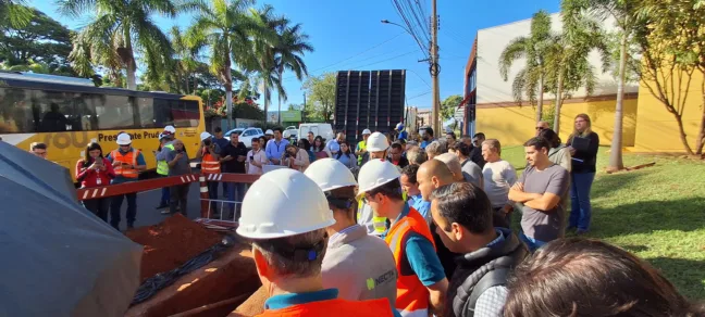 Ponto inicial da obra na rua Cyro Bueno, área urbana de Presidente Prudente (SP) (Divulgação) Ponto inicial da obra na rua Cyro Bueno, área urbana de Presidente Prudente (SP) (Divulgação)