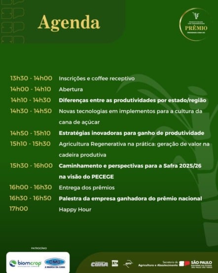 Saiu a agenda da 3ª Reunião do Prêmio com Modernidade; saiba mais aqui