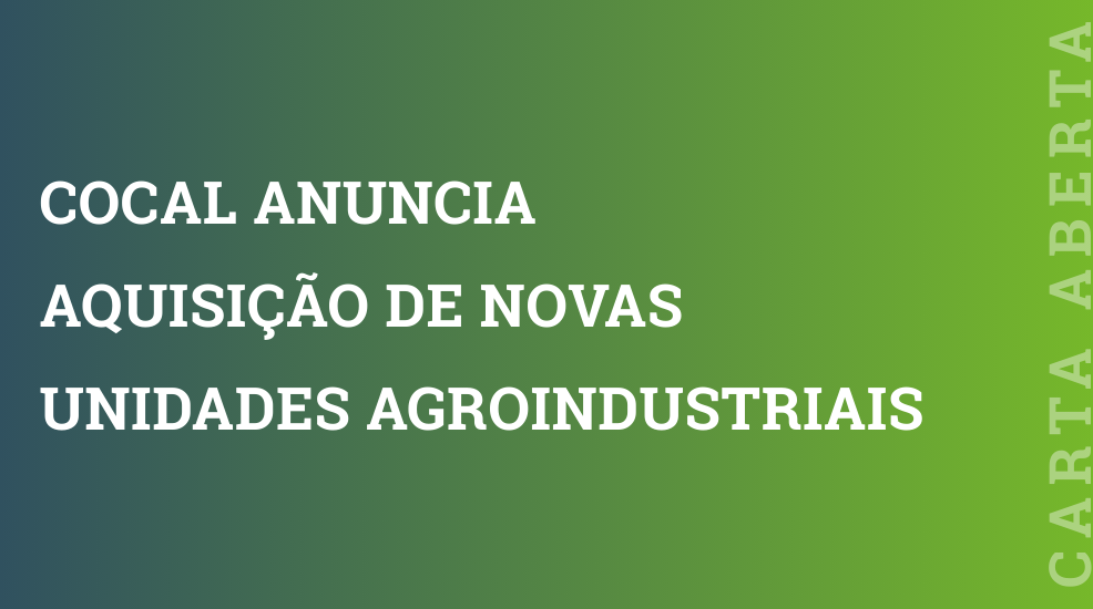Com a compra de usinas, moagem da Cocal deve crescer 6 milhões de toneladas