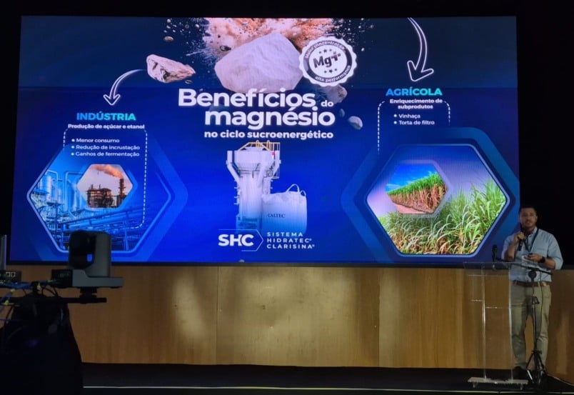 Durante o evento, a Caltec apresentou os resultados do Sistema Hidratec Clarisina®, tecnologia que vem transformando o desempenho fermentativo nas usinas Durante o evento, a Caltec apresentou os resultados do Sistema Hidratec Clarisina®, tecnologia que vem transformando o desempenho fermentativo nas usinas