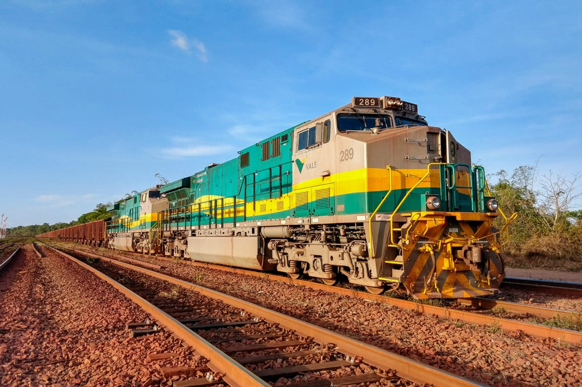 Locomotiva da Wabtec na Estrada de Ferro Vitória a Minas. Crédito: Cristiano Oliveira/ Vale