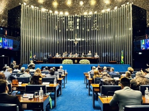 Plenário do Senado durante a Sessão Especial em homenagem aos oito anos do RenovaBio (Imagem: Divulgação)