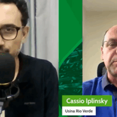 Alessandro Reis, do JornalCana360, e Cássio Iplinski, diretor executivo da Usina Rio Verde