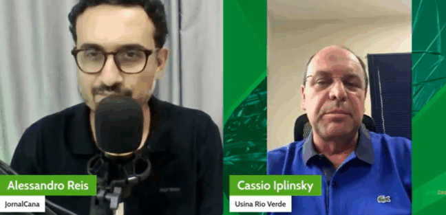 Alessandro Reis, do JornalCana360, e Cássio Iplinski, diretor executivo da Usina Rio Verde