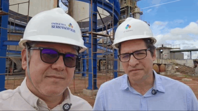 Josias Messias e Francisco Dourado, diretor da Energética Serranópolis